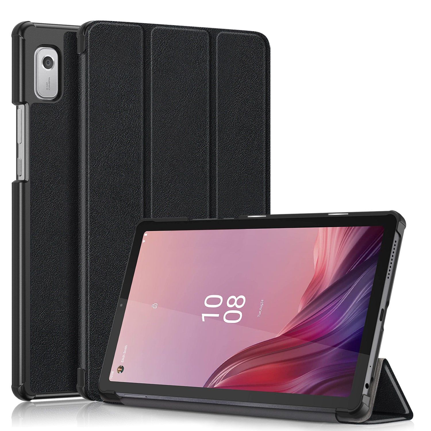 Tri-fold Stand Tablet Case for Lenovo Tab M9 TB-310FU Auto Wake Sleep PU Leather Tablet Cover Tri-fold Stand Tablet Case for Lenovo Tab M9 TB-310FU Auto Wake Sleep PU Leather Tablet Cover